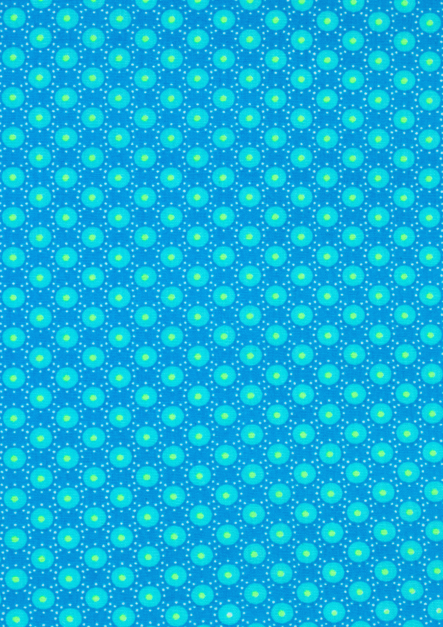 Aruba blue Bubble printed cotton