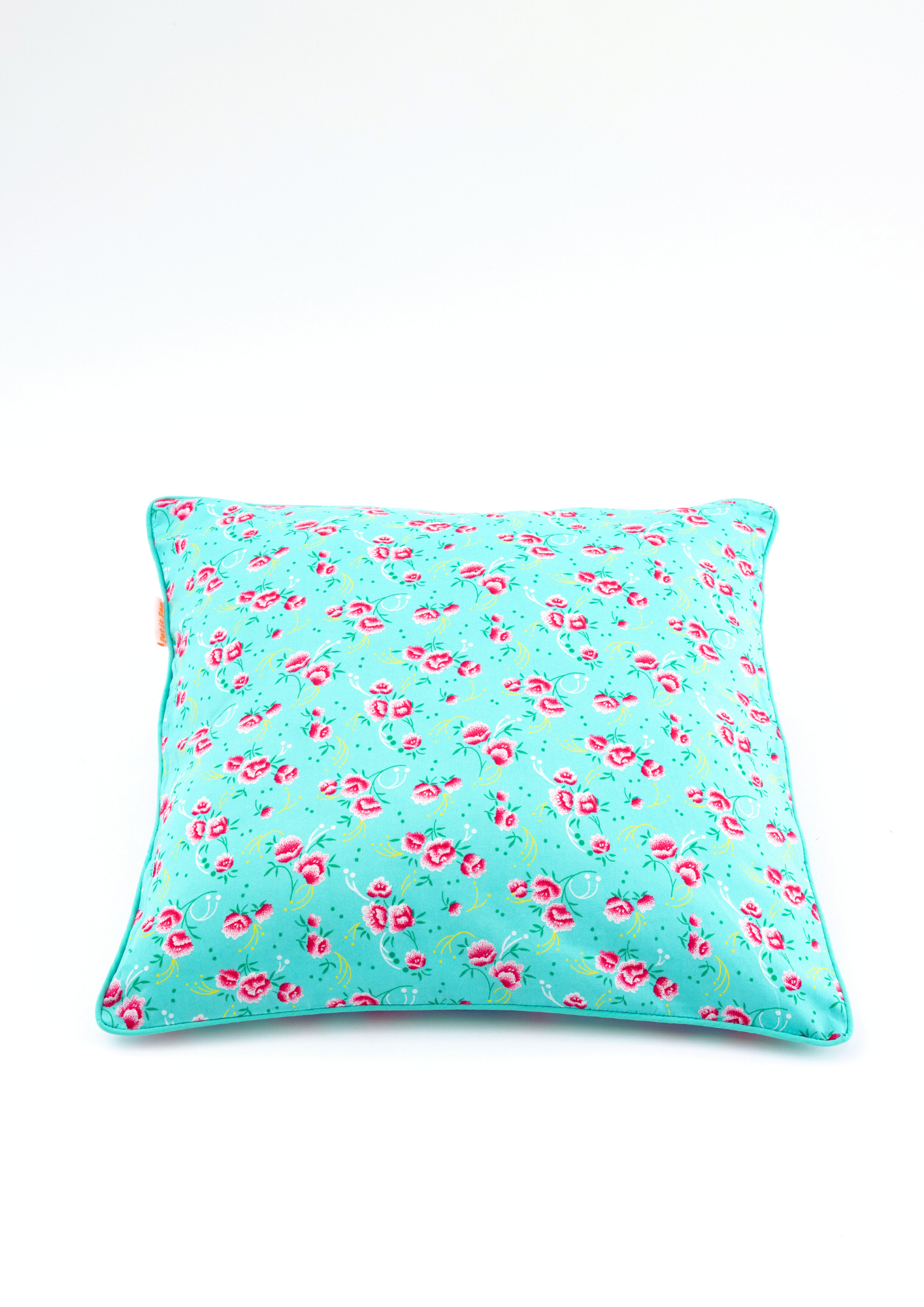 Coussin bouton Pivoine céladon