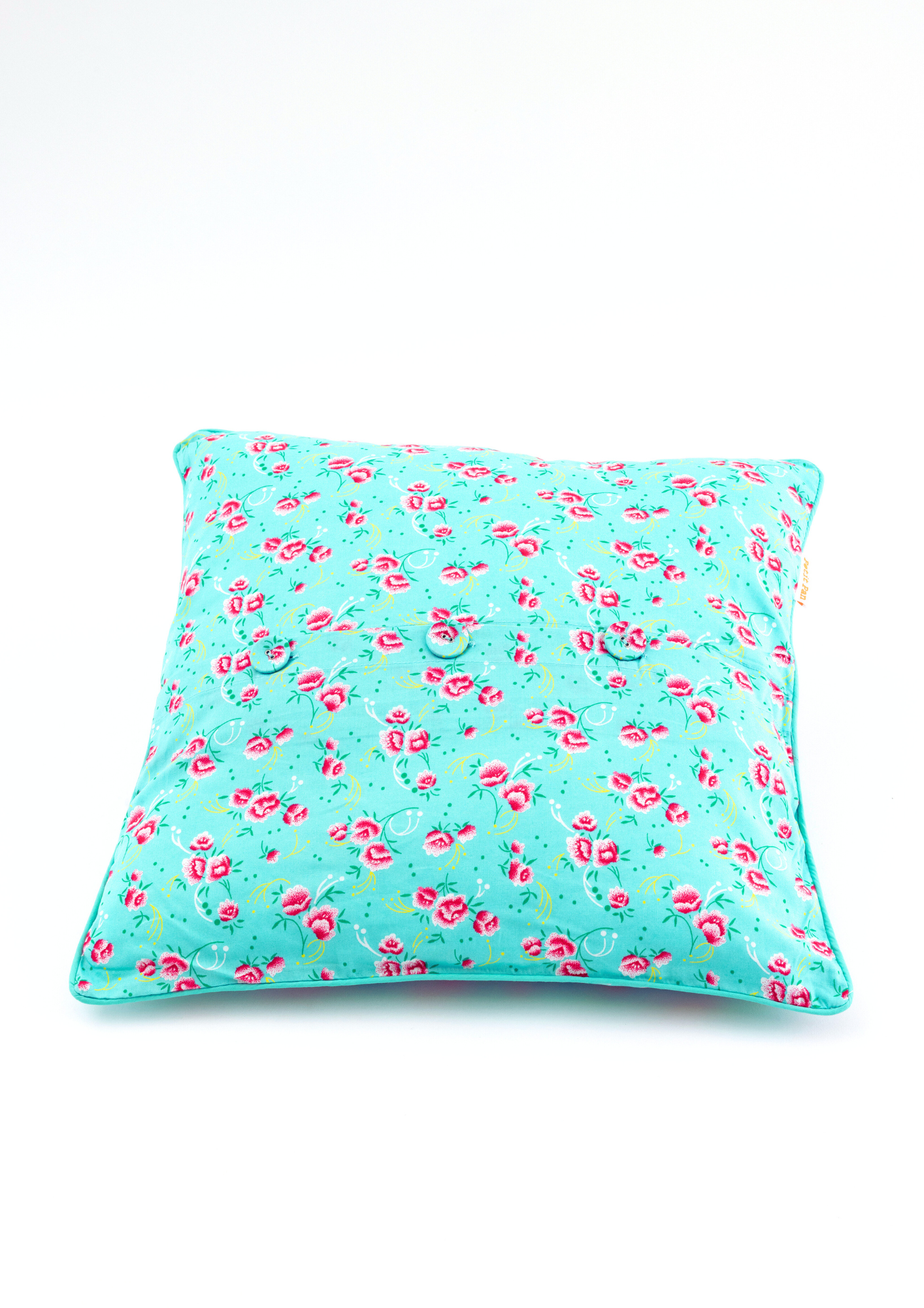 Coussin bouton Pivoine céladon