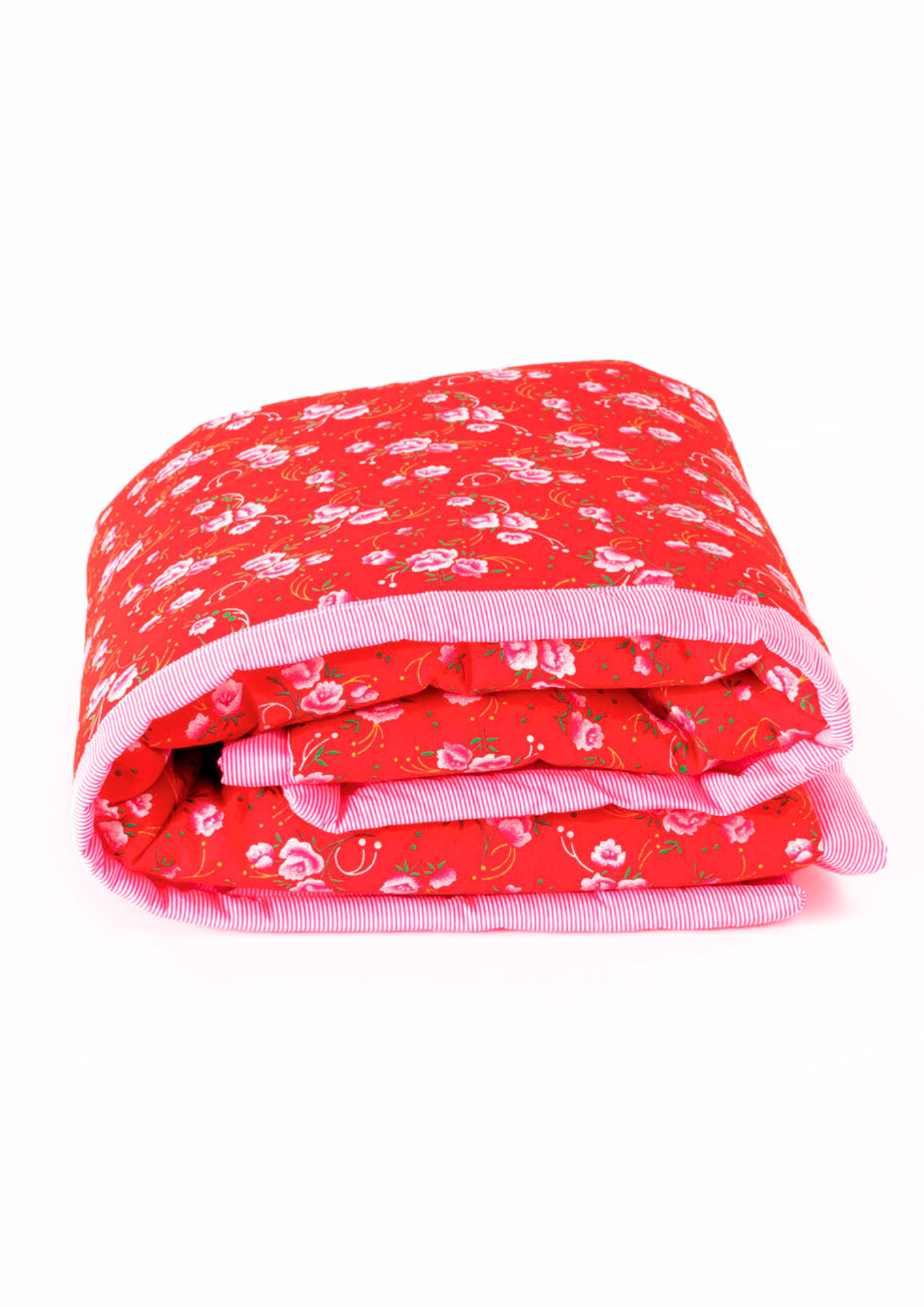 Red Peony baby blanket