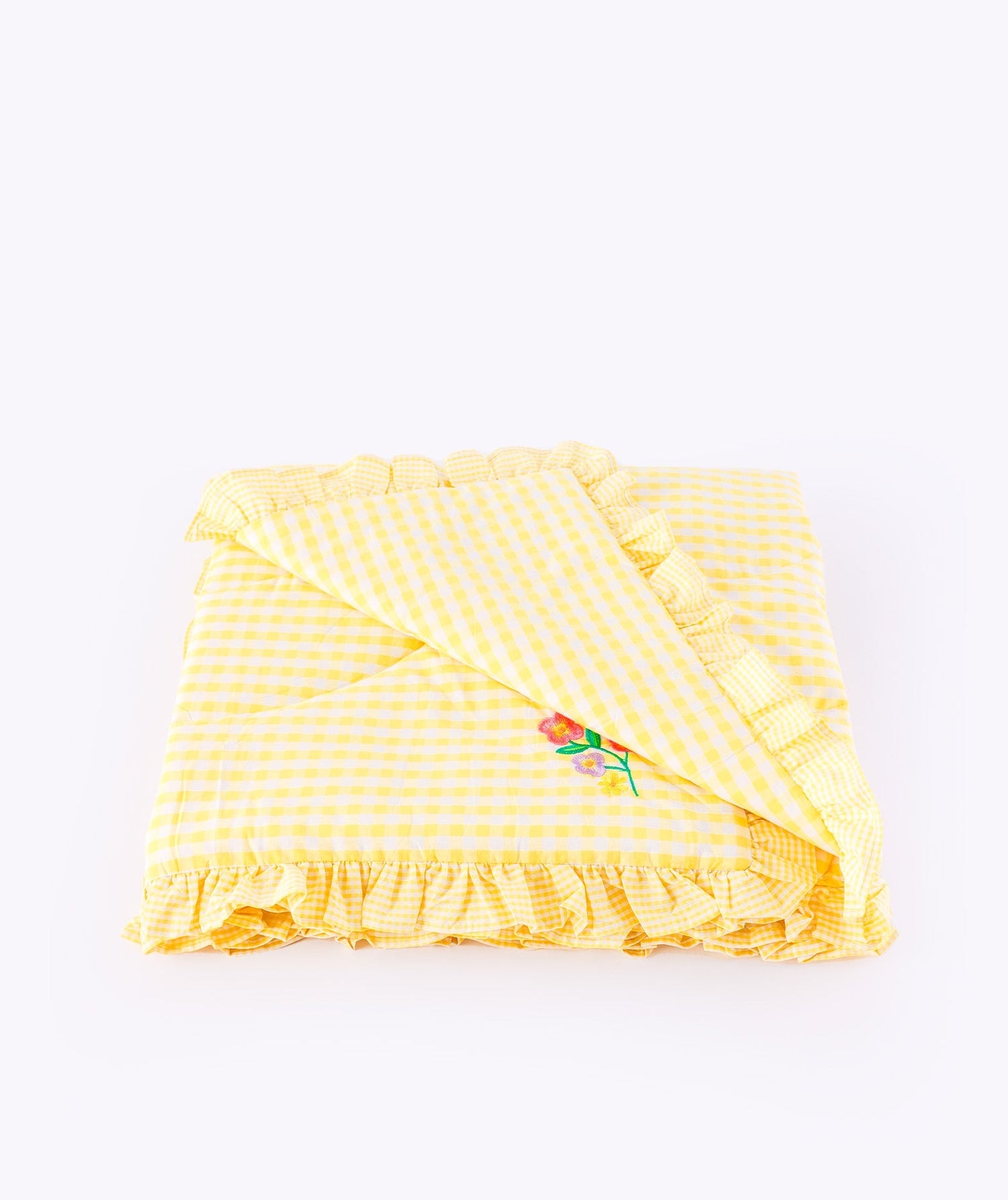 Yellow Margherita Ruffled Comforter