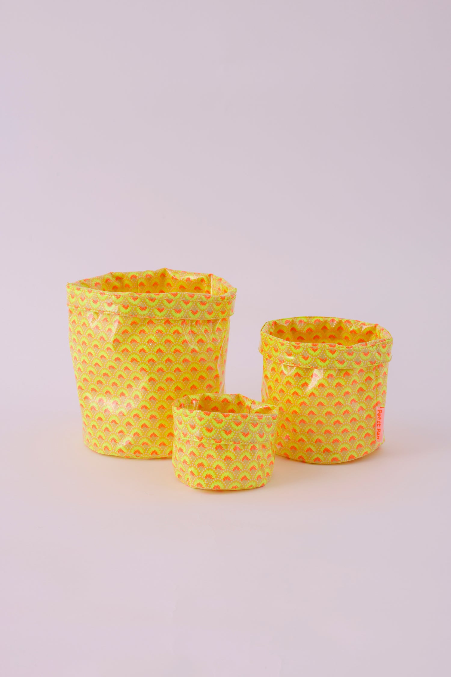 Set de 3 corbeilles Wasabi jaune