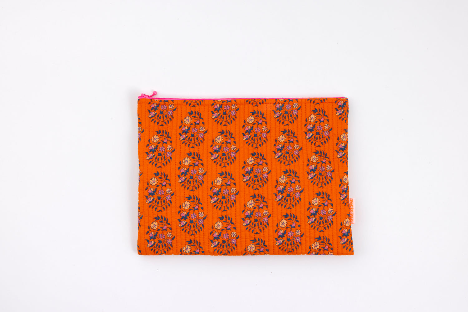 Quilted pouch L Shalin orange