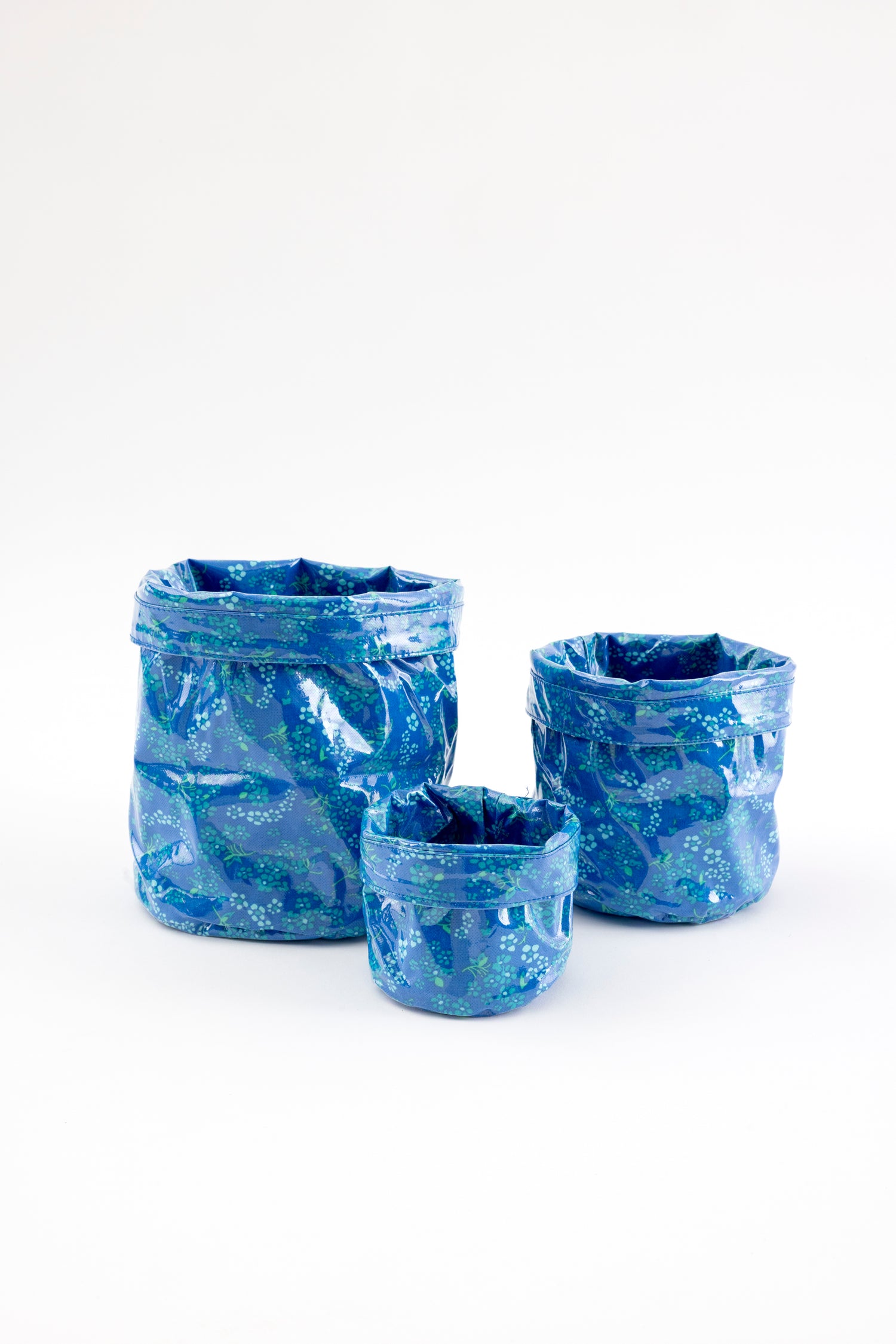 Set of 3 Hanako blue baskets