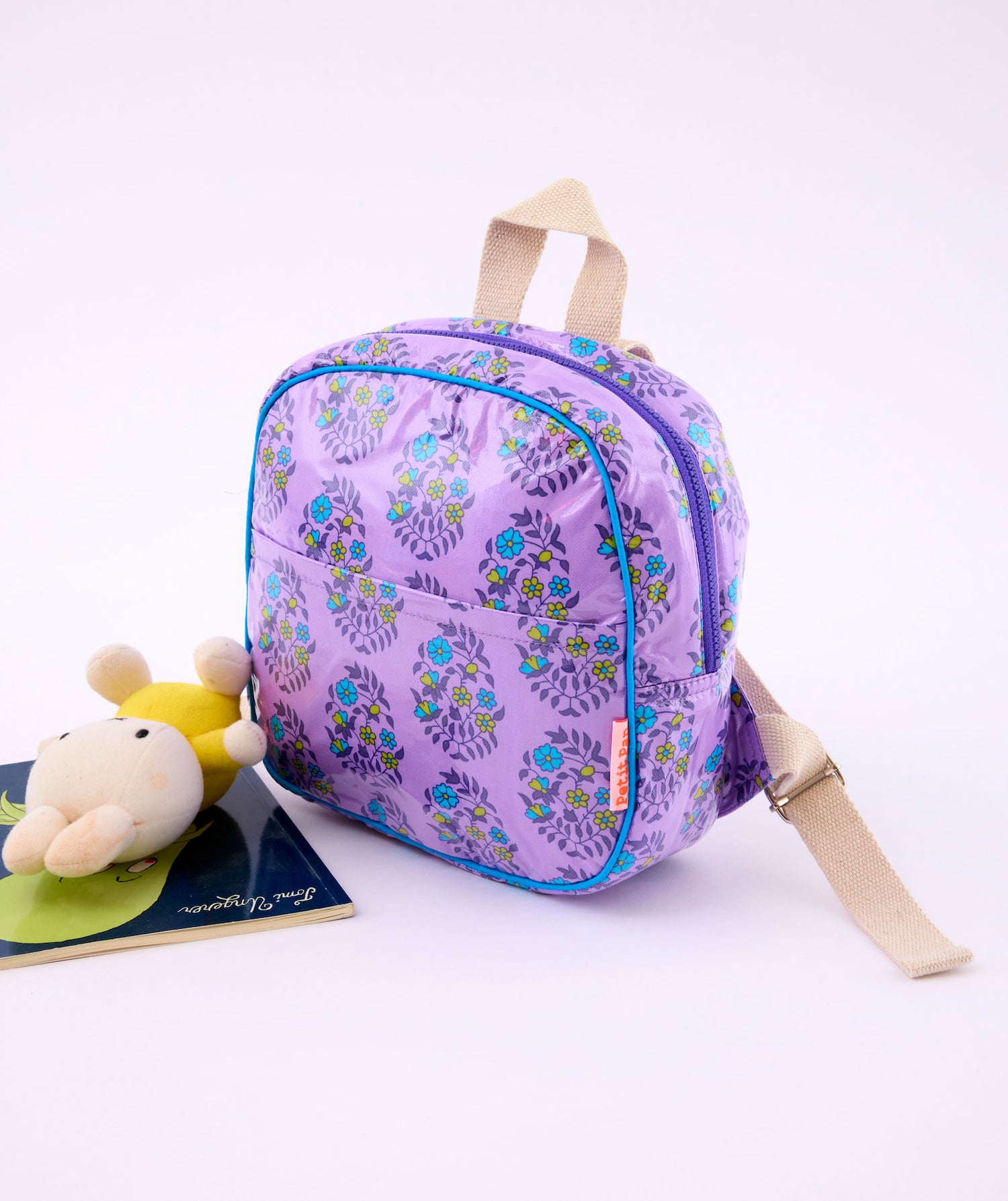 Sac Pipo Shalin lilas avec des motifs fleuris