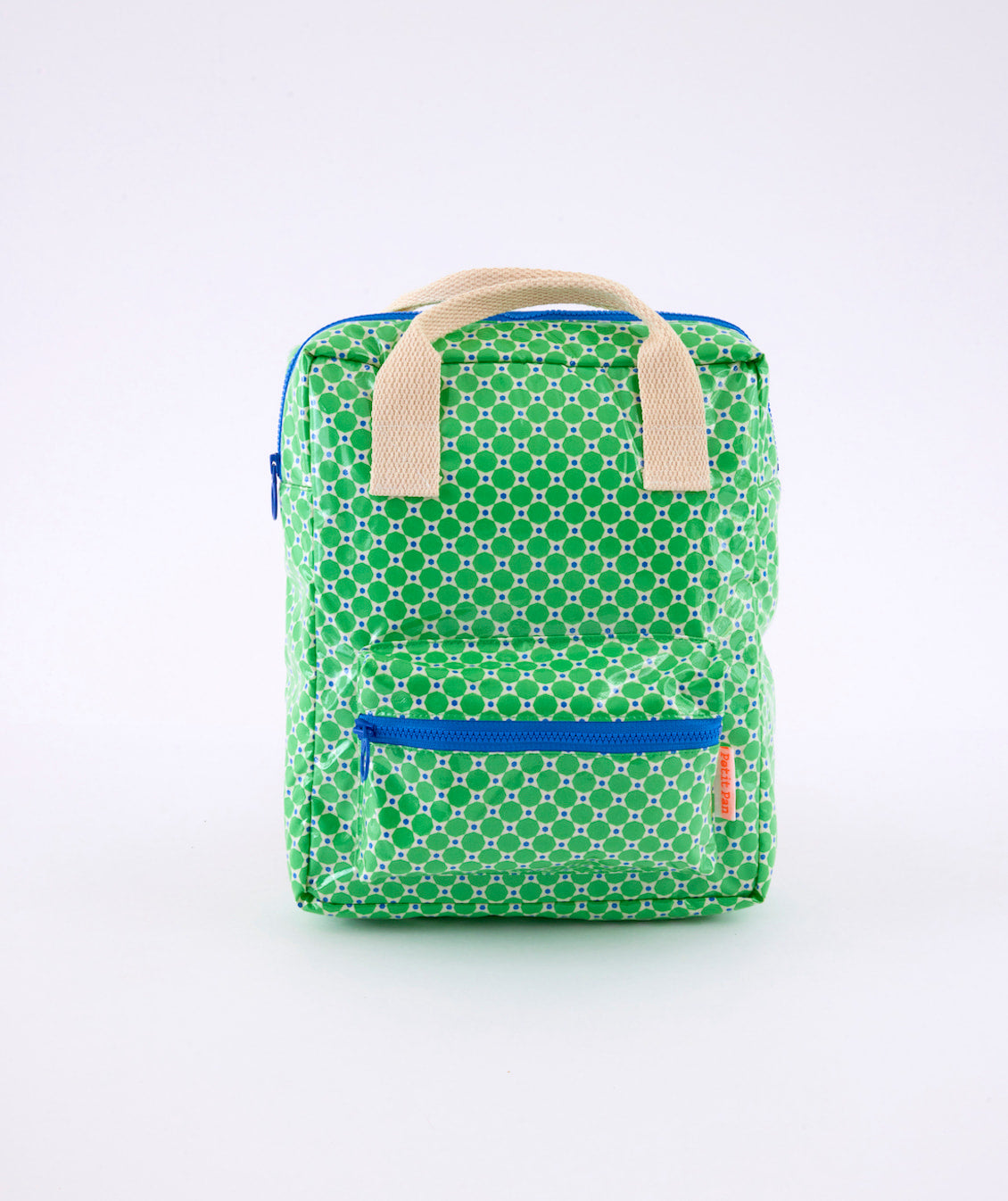 Sac Akiko Mimoun vert avec des motifs géométriques arrondis