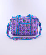 Sac maman Shalin lilas avec des motifs fleuris