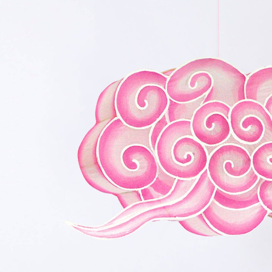 Lampion nuage L rose