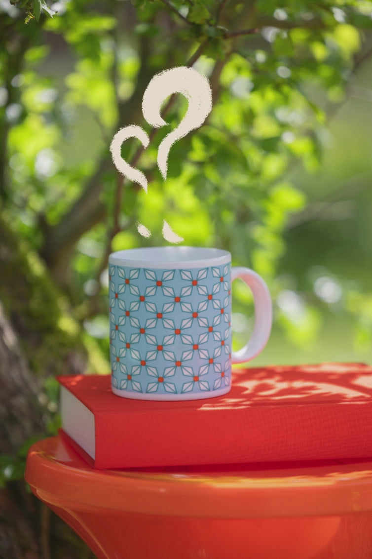 Mug en porcelaine Hélium azur