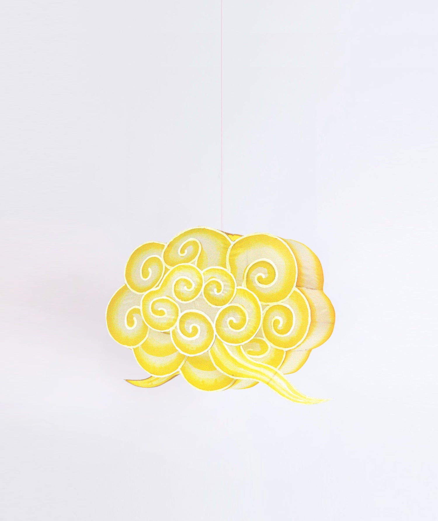 Lampion nuage jaune S