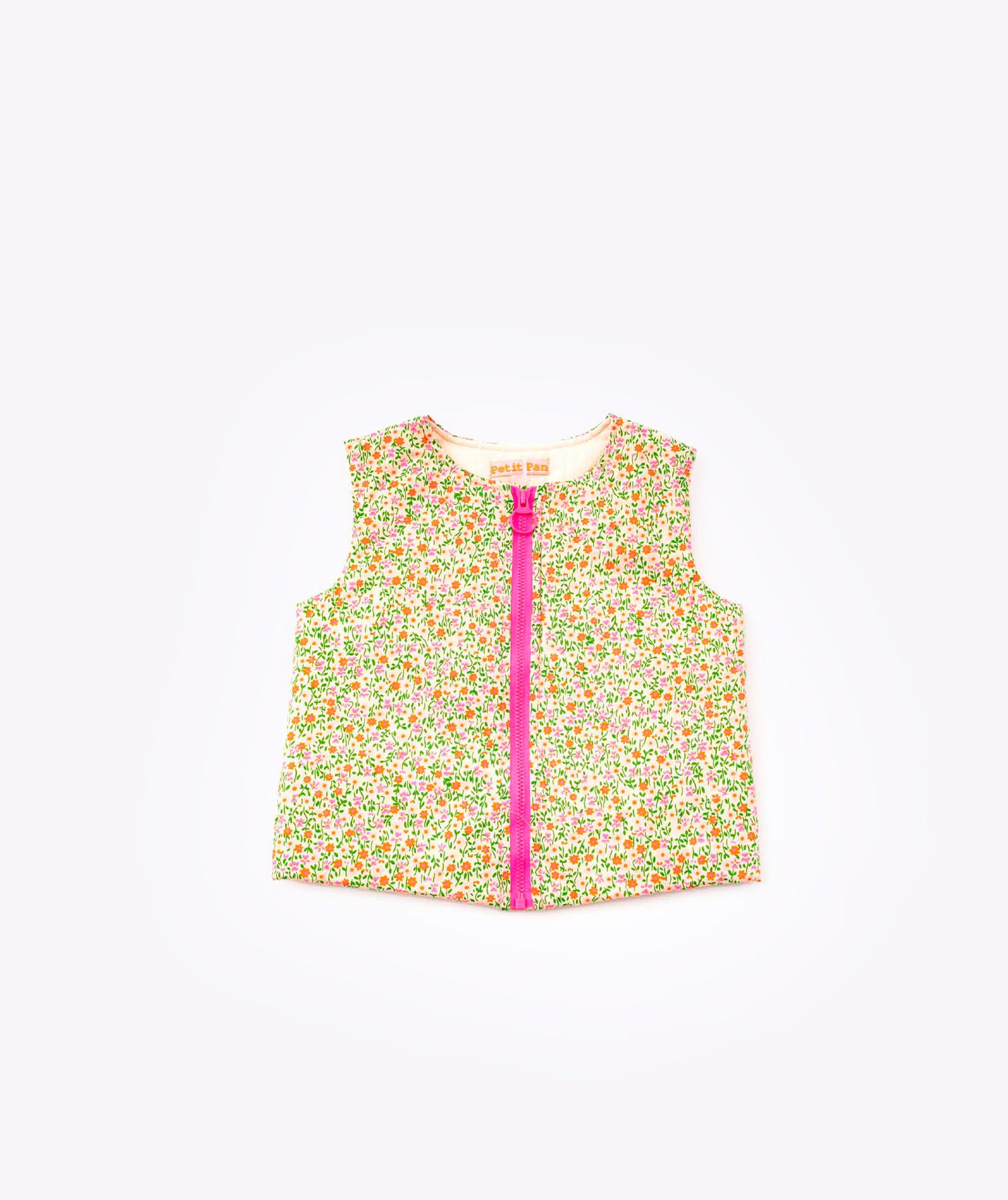 Gilet molletonné Flower Power rose