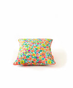 Coussin carré 3 boutons Hippie azur Petit Pan