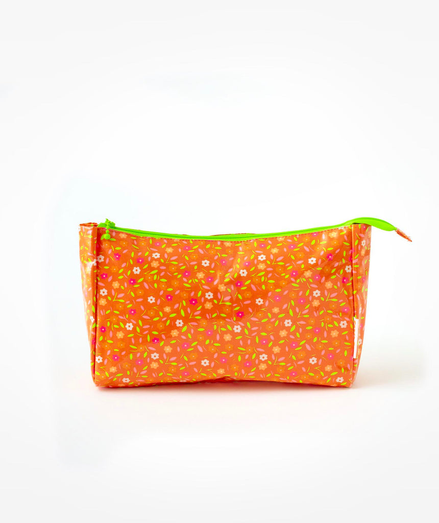 Petite trousse de toilette Peace and Love orange Petit Pan