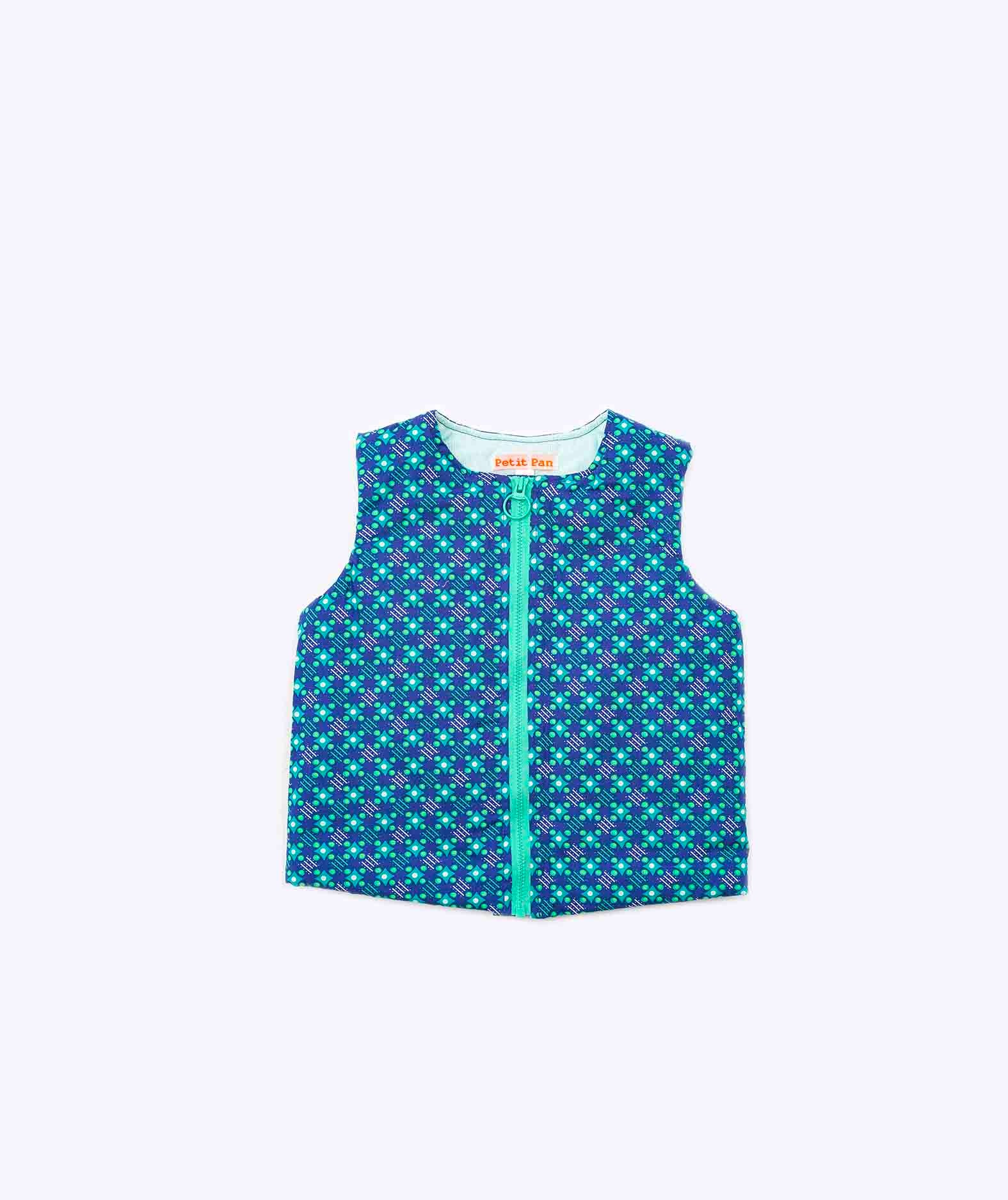 Gilet Zip enfant Satellite of love Deep blue Petit Pan