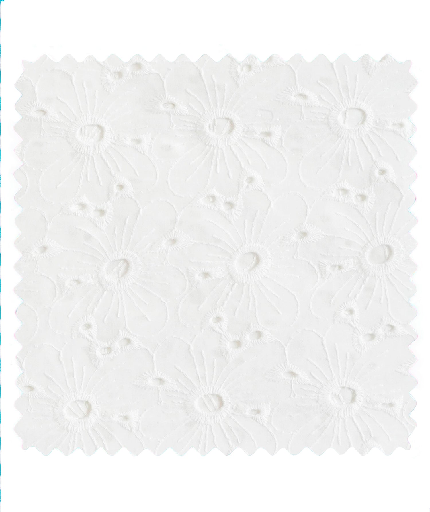 Broderie Fleurs Blanc 5