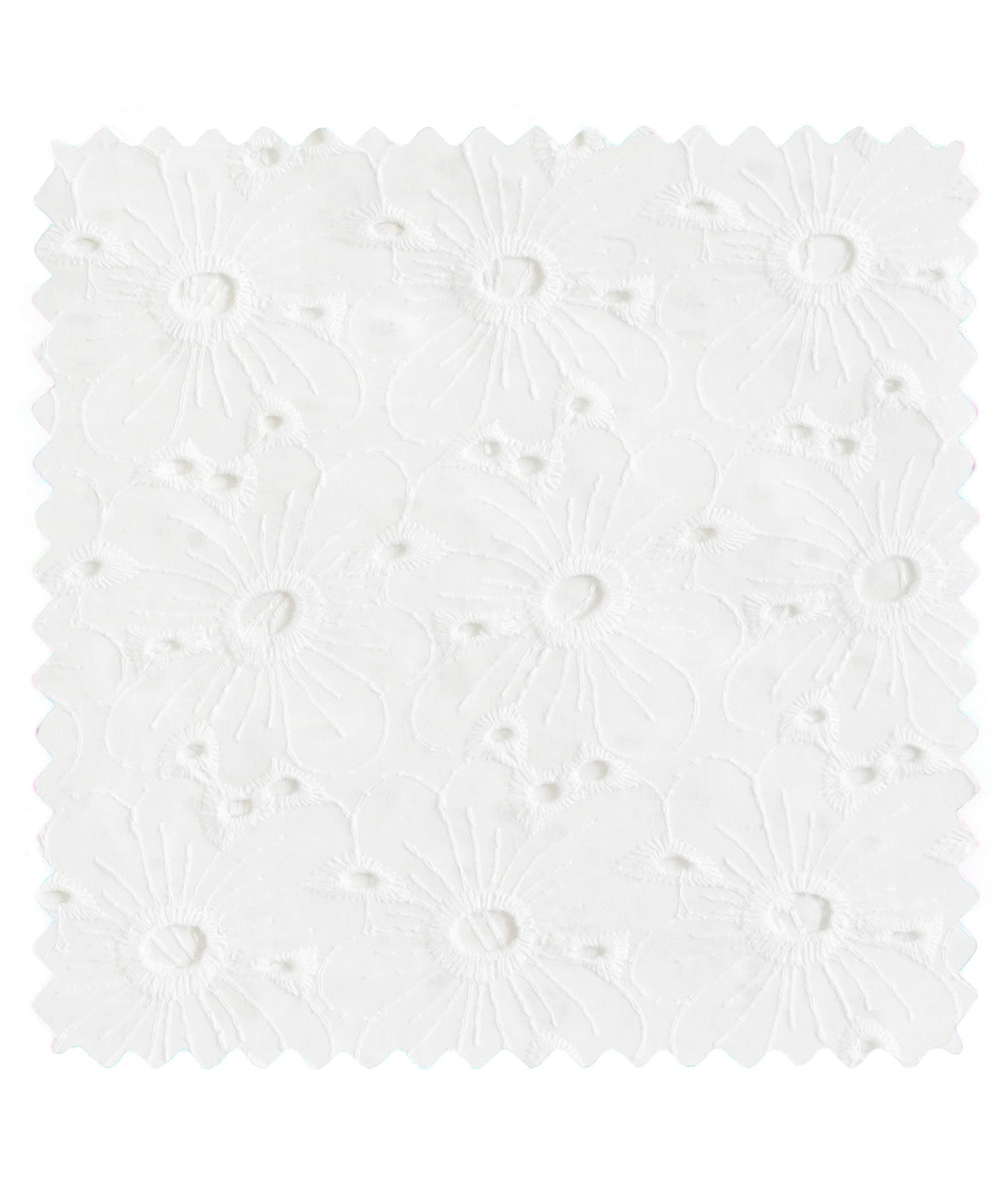 Broderie Fleurs Blanc 7