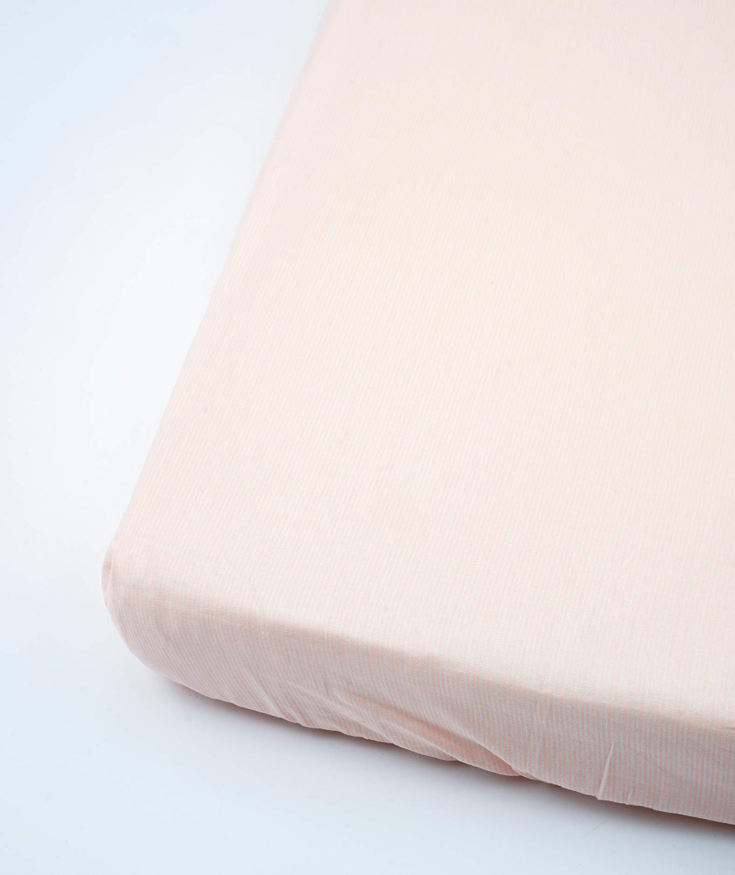 Drap housse Rigato rose sable