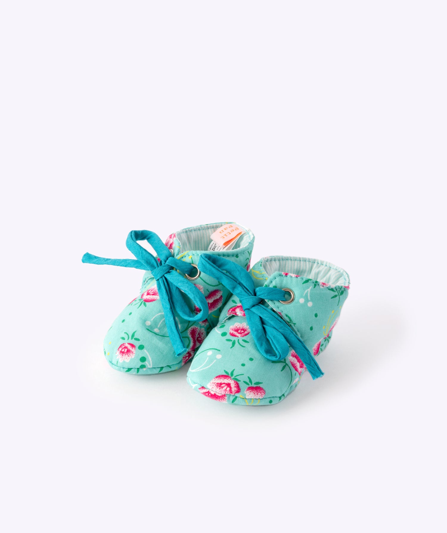 Chaussons bébé Pivoine céladon