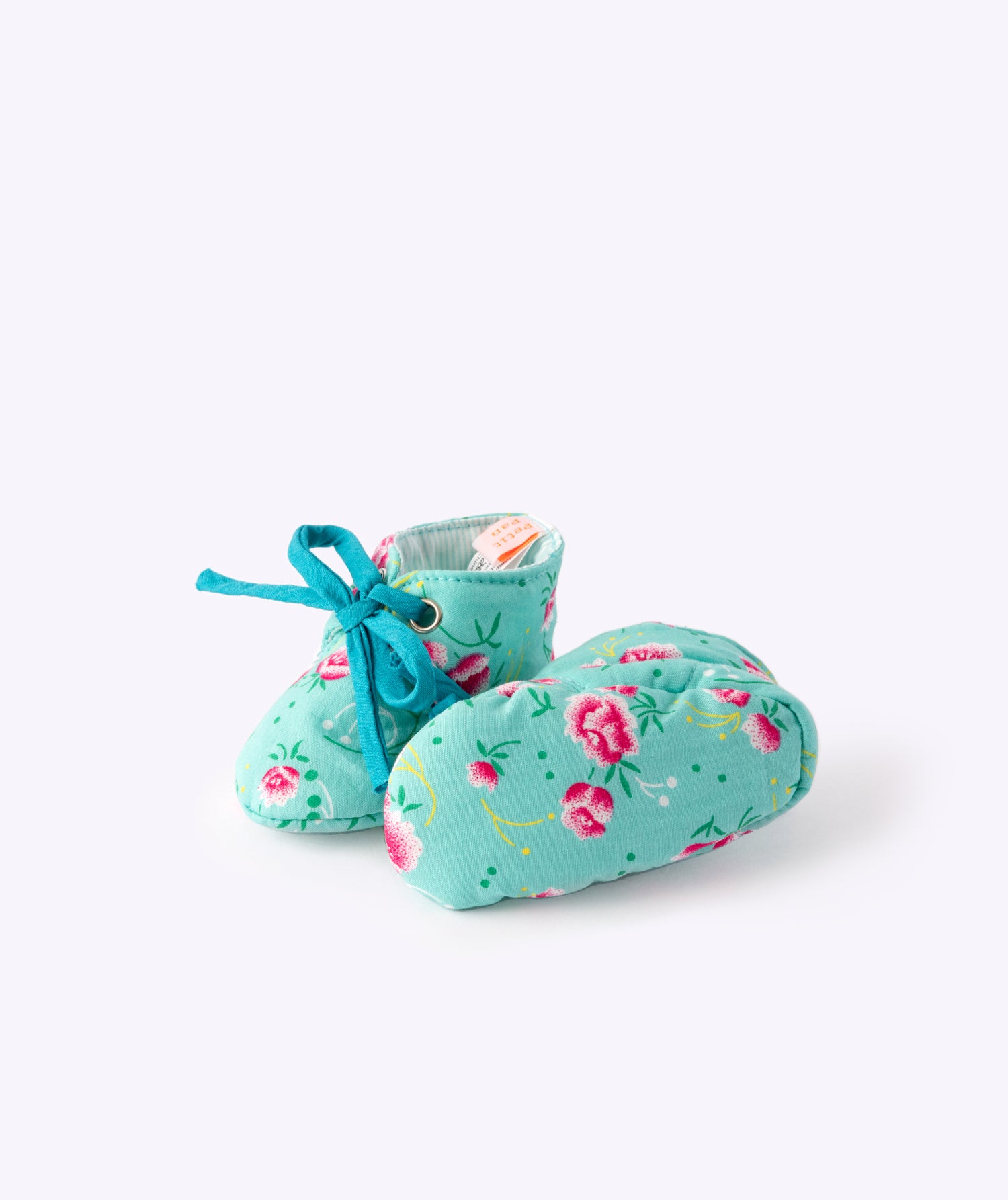 Chaussons bébé Pivoine céladon