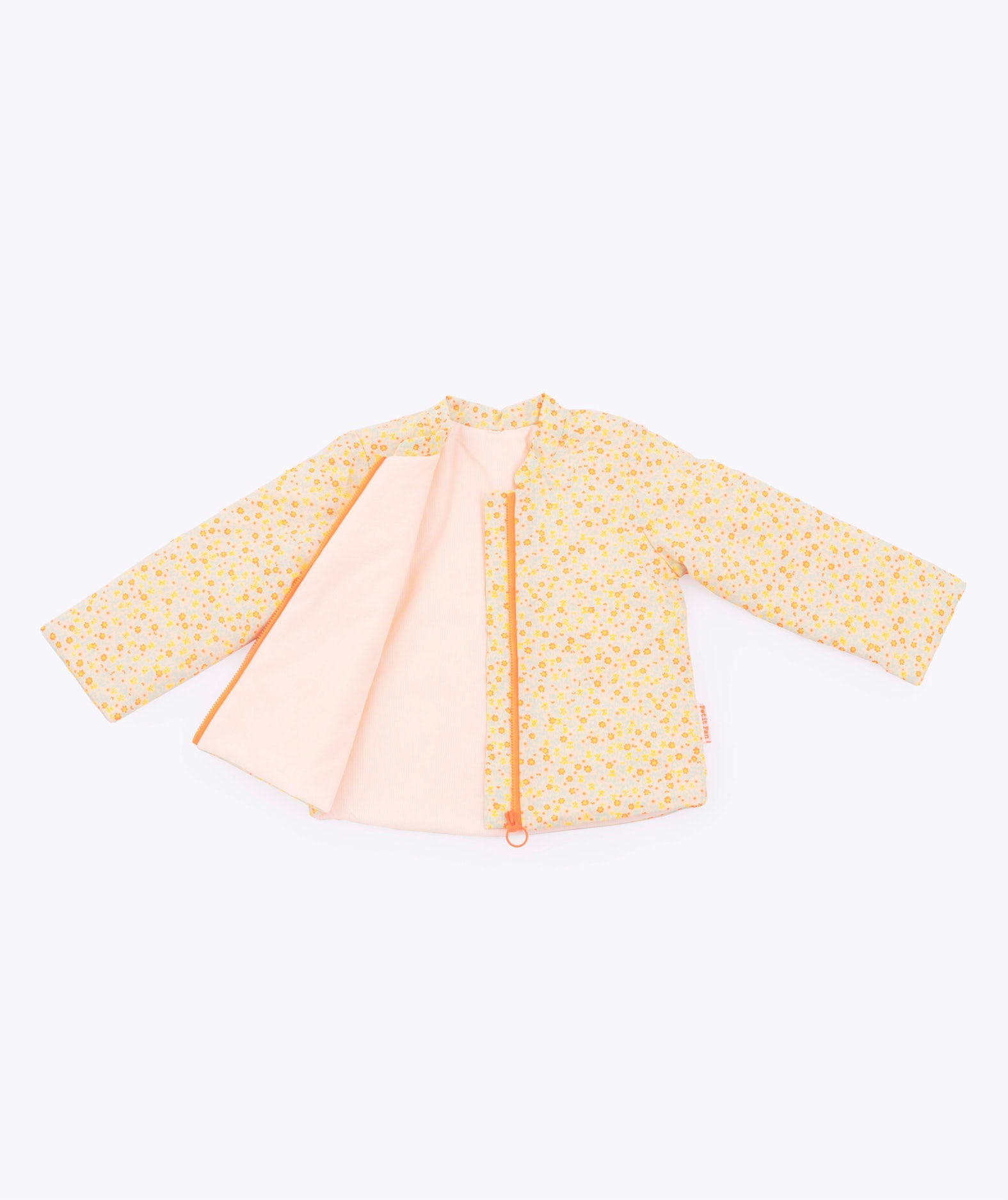 Orange PETITE FILLE Manteau de veste de saison boutonné matelassé à motifs  floraux pour bébé fille 2441750
