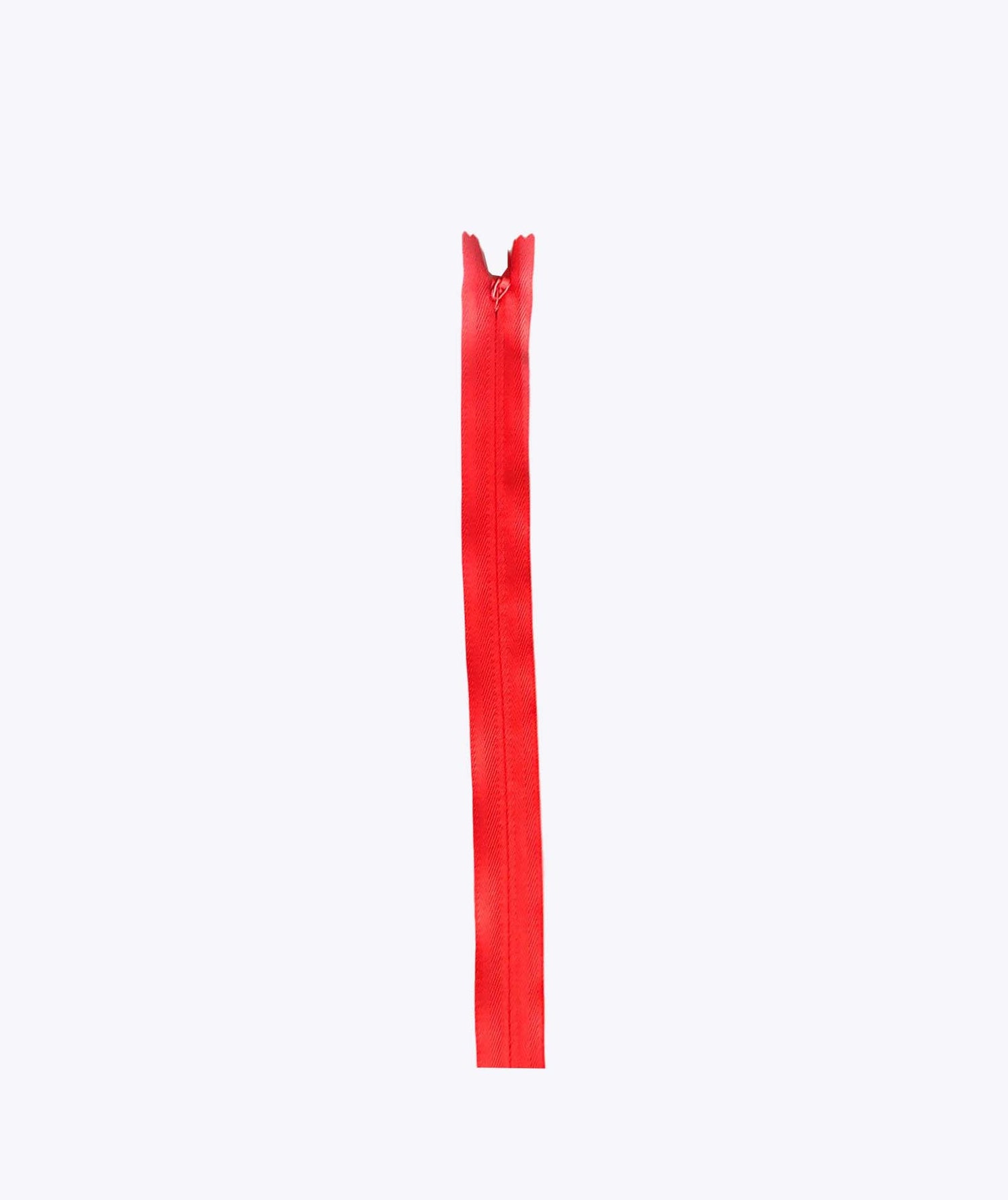 Zip invisible Rouge vermeil